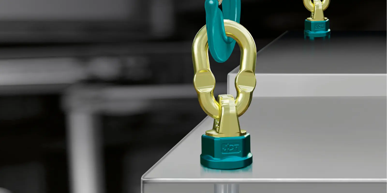 Applications industrielles avec anneaux de levage